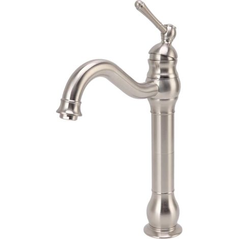 Robinet d'évier brossé en cuivre, mitigeur industriel rétro, robinet de lavabo de salle de bains à poignée unique pour lavabo au-dessus du comptoir