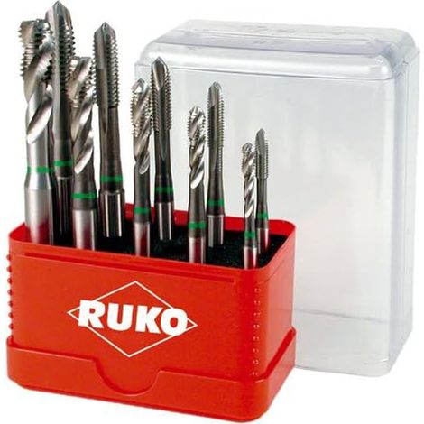 RUKO  Juego  de  machos  de  máquina  HSS-CO  DIN371B  10  pzs.,  M4-M10  -  A245055E