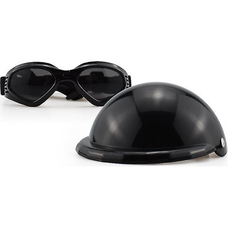 Casque de sécurité réglable pour chien avec lunettes de protection pour moto (1/5)