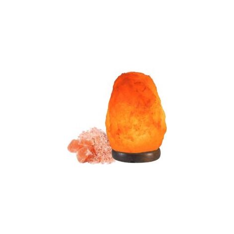 Lampe de Sel de l'Himalaya Naturelle - Unique Faite à la Main avec Base en Bois 1-2kg