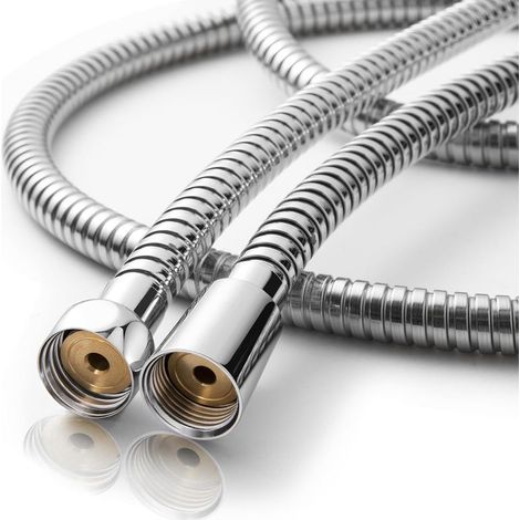 Flexible Douche - 2 M - Acier Inoxydable - Raccords Laiton G1/2 - Anti-Torsion - Anti-Explosion - Pour Robinetterie Salle De Bains (1/5)