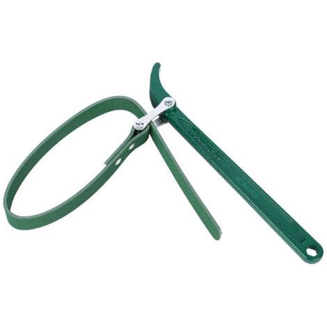 Strap Wrench 1 Pcs 9 Inch Adjustable Oil Filter Wrench 400mm Rubber Filter Wrench Heavy Duty Universal Strap Wrench Tool Steel Strap Wrench Open Tin Filter Pipe, Green (1/5)