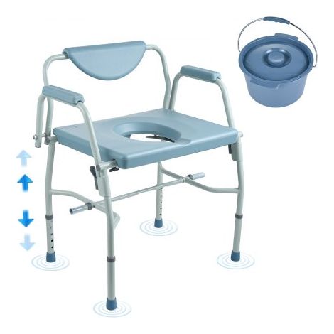 Chaise Percée Chaise de Nuit avec Accoudoirs Rabattables et (1/5)