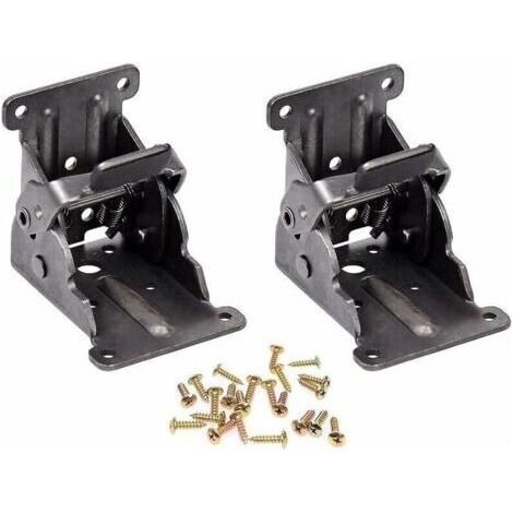 Lot de 2 Charnières Autobloquantes pour Pied Support Rabattable, Convient pour les Ferrures de Pieds et Goussets de Table Pliante. (1/3)