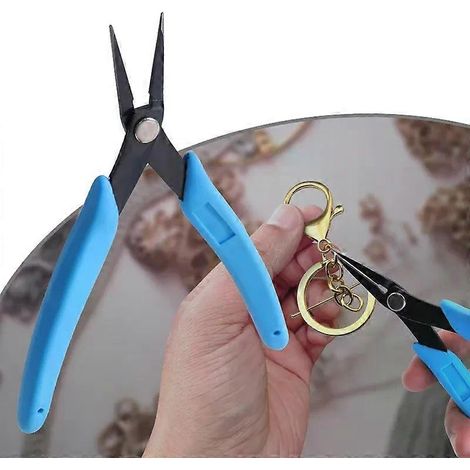 Pince à bec effilé 57 en acier à haute teneur en carbone, avec mâchoires lisses et poignées ergonomiques pour la fabrication de bijoux (1/4)
