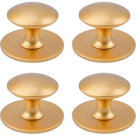 (doré mat) Lot de 4 boutons de placard adhésifs en acier inoxydable pour fenêtres, armoires, tiroirs (1/5)