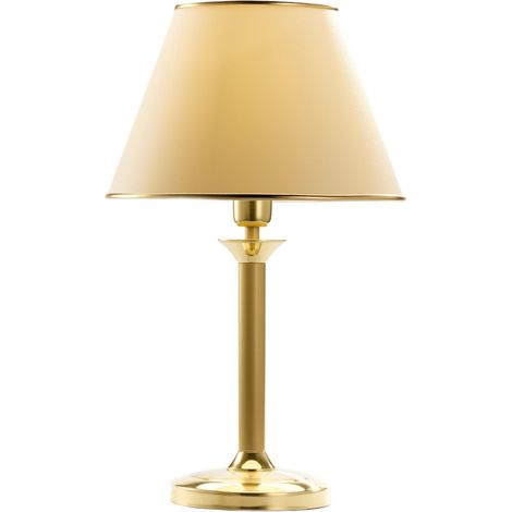 Lampada da tavolo classica ottone con paralume E27 Jupiter