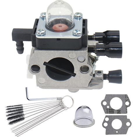 Carburetor C1Q-S278 FS38 FS55, compatible with Stihl HS45 2-MIX lawnmowers. (1/5)
