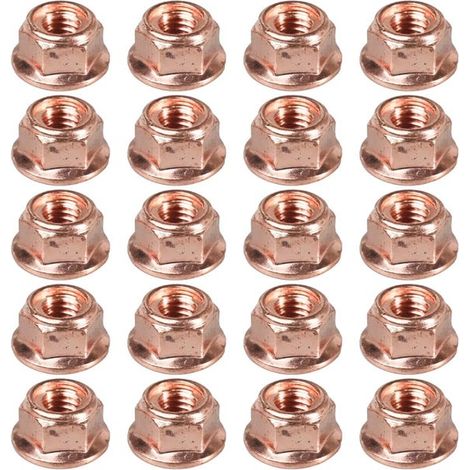 20 M8-Auspuffkrümmermuttern aus Messing, M8 x 1,25, M8-Auspuffturboladermuttern, für E30 A2001420072 11621711954 (1/5)