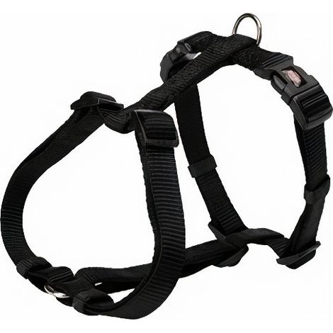 Trixie H-Geschirr Premium schwarz M-L 50-75 cm / 25 mm
