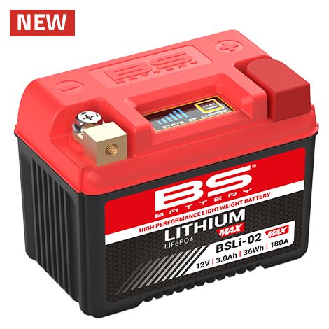 Batterie Lithium BS Battery pour Auto BSLI-02 MAX / 12V 3Ah 36Wh