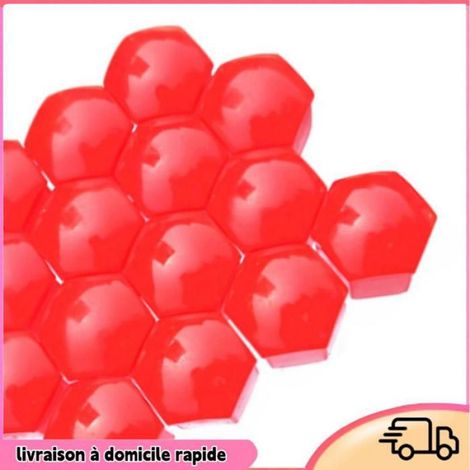 Capuchon Écrou Moyeu Roue - ABS - Protection Anti-Poussière - Compatible Voiture - 20 Pièces - Diamètre 21 mm (1/5)