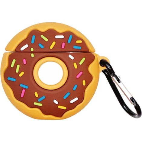 Étui de Étanche 1/2 en Silicone pour Écouteurs sans Fil Forme Donut Mignon Accessoire Pratique Couleur Aléatoire pour Transport Quotidien (1/5)