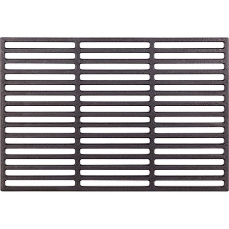 Grillrost Gusseisen eckig 45x30 cm emailliert Grillgitter Gussrost, Grillauflage (1/2)