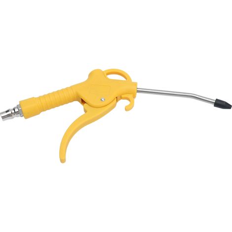Pistolet à air comprimé ABS acier inoxydable laiton, soufflette jaune courte, buse de nettoyage pneumatique (1/5)