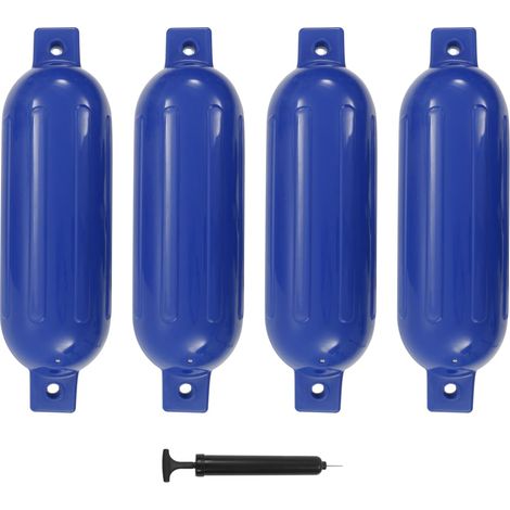 Bootsfender 4 Stk. Blau 51 x 14 cm PVC