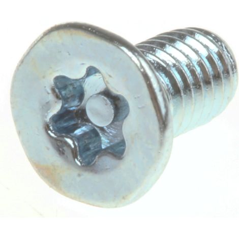 Vis de sécurité inviolable, M3 x 6mm, tête plate, en Acier ( Prix pour Sachet de 100 )