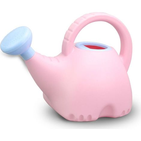Arrosoir pour enfants en forme d'éléphant, mignon, en plastique, jouet de jardinage, 1,5 L, rose (1/4)