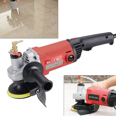 Polisseuse professionnelle 1400W, polisseuse électrique pour pierre avec broyeur à eau à vitesse variable pour le marbre, les carreaux de ciment, le granit et le terrazzo. (1/5)