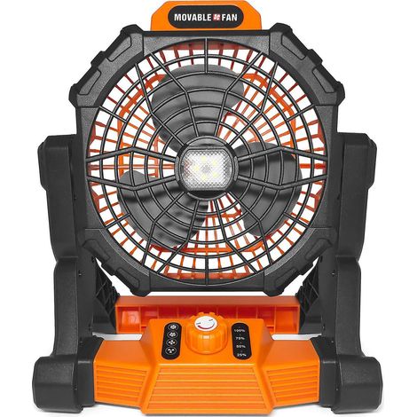 2-in-1 Hängeventilator-Laterne für Camping und Angeln, Zeltventilator mit externem Akku.