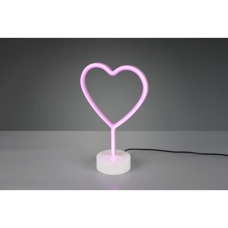 Lámpara de mesa moderna Heart Led rosa L20 cm Heart Trio Lighting (1/2)
