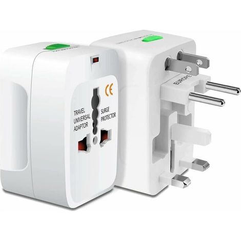 Adaptateur de Voyage Adaptateur Universel, Adaptateur Prise Anglaise – Prise France vers USA, Adaptateur Voyage 150 Pays Adaptateur de Prise International pour Anglaise Europe Americaine Australie (1/4)
