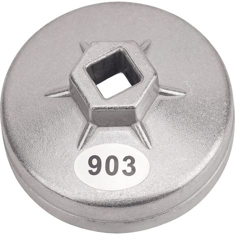 74mm 14 Flûtes 903 Clé de filtre à huile Outils de démontage Clé à Douille Outil en Aluminium (1/5)