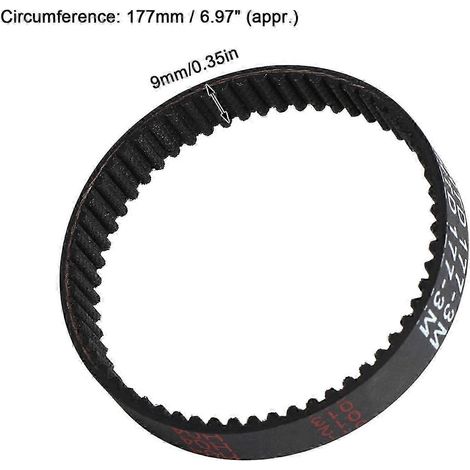 Courroie d'entraînement crantée pour raboteuse, courroie de rechange en caoutchouc de 9 mm pour raboteuse Black & Decker KW715 KW713 BD713 177 Edition0612 (1/5)