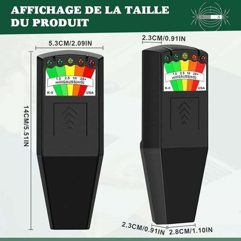 Rilevatore di campi elettromagnetici K2 EMF, Crewell - con batterie da 9V - Caccia ai fantasmi - Attrezzatura per attività paranormali (1/4)