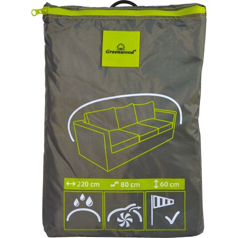 Moia Greenwood Cover Divano 3 Posti 225 x 80 Cm Impermeabile