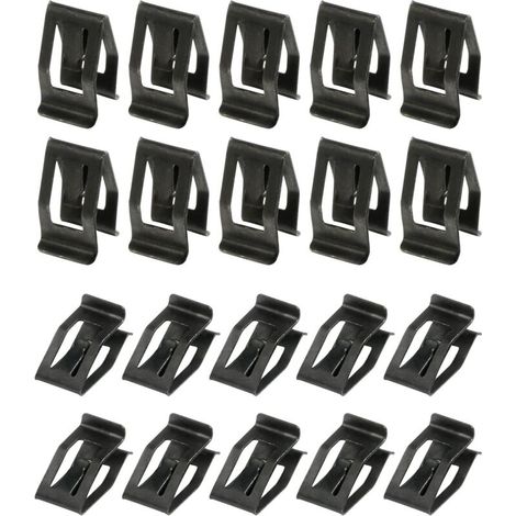 40 clips de fixation pour voiture, clips de retenue métalliques, adaptés aux consoles, tableaux de bord et garnitures de portes (1/4)