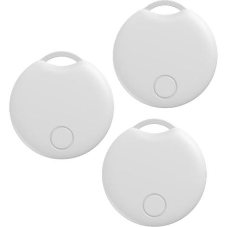 Traceur Bluetooth, localisateur d'animaux, adapté au suivi des bagages, clés, portefeuilles, compatible avec Apple Find My, blanc, 3 pièce (1/5)
