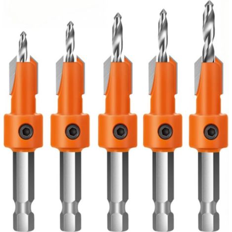 Set di 5 punte per fresatura, 2,5/2,8/3/3,2/3,5 mm, per legno. (1/4)