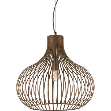 Sospensione Industrial-Minimal Onion Metallo Coffee 1 Luce E27 D47Cm (1/2)