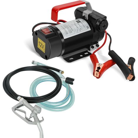 Zoternen Pompe à Gasoil 12V 200W - Auto-Amorçante - Débit 45L/min - Pistolet Inclus - Pour Diesel (1/5)