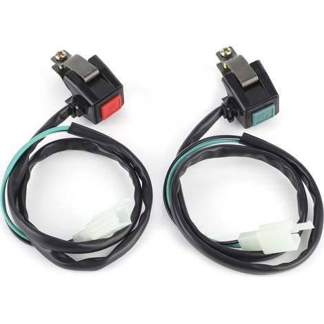 Universeller Motorrad-Starter-Not-Aus-Schalter mit Lenkerzündung und zwei Tasten, 22 mm, passend für Yamaha ATV und Dirt Bikes (1/5)