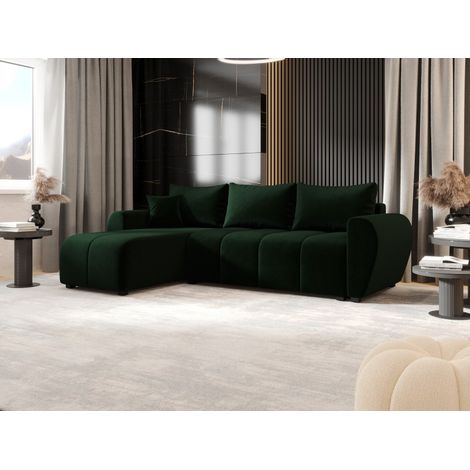 Tendencio – Canapé d’angle convertible 3 places – Dimensions 246x145x82 cm – Couchage 200x140 cm – Rangement intégré – Design moderne (1/2)