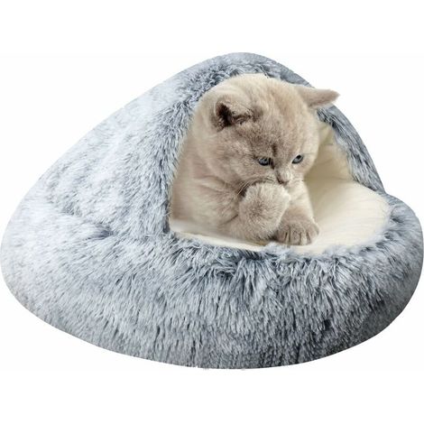 Comfortable Soft Cat Nest, Ultra Soft Fluffy Kitten Cushion, Warm Fluffy Cat Basket Bed for Pet Cat House Cushion Basket for Pets,Cats,Small Dogs (1/5)