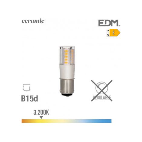 Bombilla LED EDM Bayoneta B15D 5,5W 650lm 3000K Luz Cálida Ø18x57mm