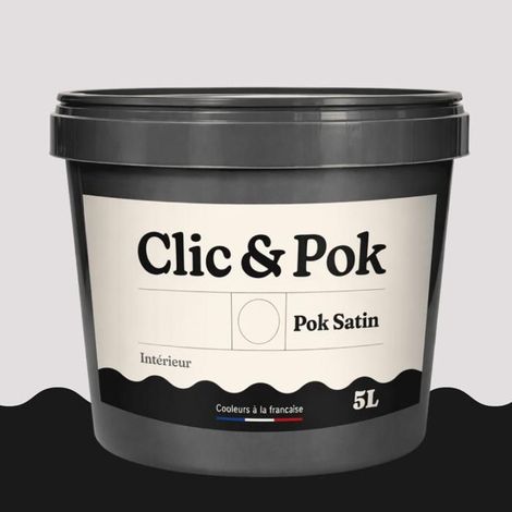 POK SATIN Peinture Mur Plafond – Intérieure Satinée, Lessivable, Multisupport - Lait de Rose - 5L (1/4)