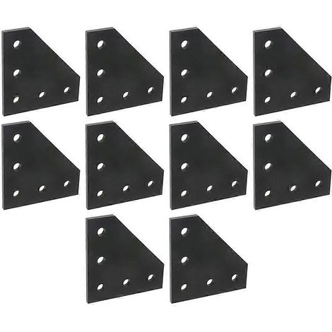 10 pièces 2020 Plaques de jonction en forme de L Support d'angle pour profilé d'extrusion d'aluminium Stabilité améliorée & (1/5)