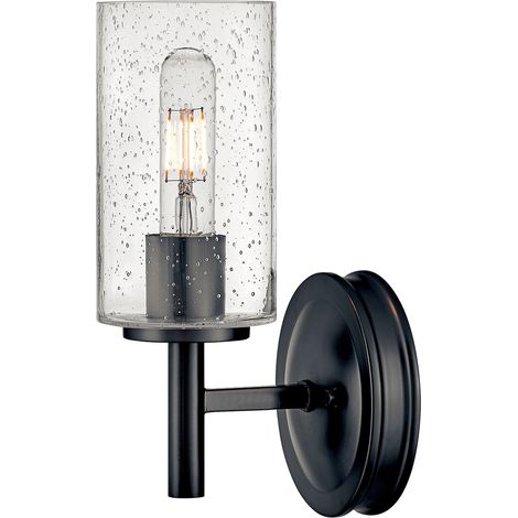 Applique loft nera vetro bolle E27 1 luce Collier Hinkley (1/5)