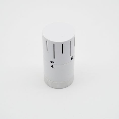 Design Thermostatkopf M 30 x 1,5 Mit Nullstellung Heizkörperventil Universal weiß