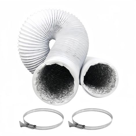 Tuyau ventilation en PVC Alu 100mm Gaine Flexible Ventilation 3m (1/5)