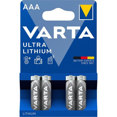 Paquete de 4 baterías Ultra Litio AAA / LR03