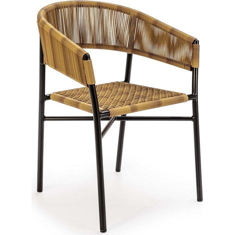 Chaise moderne ROZIKA - Métal et fibres synthétiques (1/4)