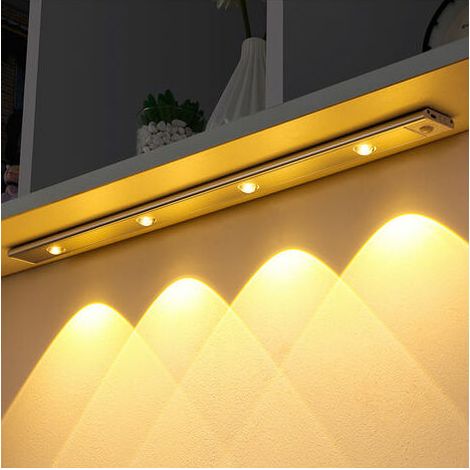 LED Indoor Motion Sensor Cupboard Light, Wireless Kitchen LED Strip Light, USB Rechargeable Cabinet Light, LED Night Light - [Energy Class A+++] (1/5)