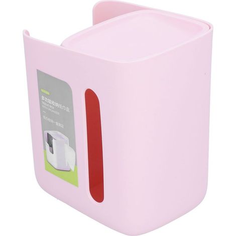 Boîte de rangement multifonctionnelle pour mouchoirs, boîte de rangement de bureau, boîte à tire-lait rose pour bureau, chambre à coucher (1/5)