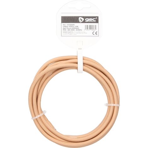 Textilkabel 2,5 m (2 x 0,75 mm) Gold