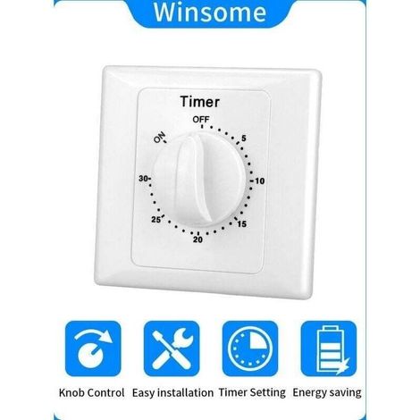 AC 220 V Interrupteur Minuterie Pompe Haute Performance Commande Électronique Compte à Rebours Mécanique Socket Time Switch-30min